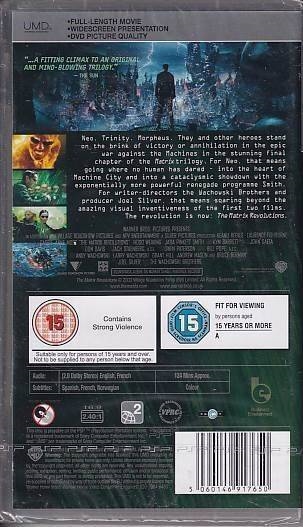 Matrix Revolutions - I Folie - PSP UMD Film (A Grade) (Genbrug)